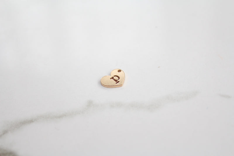 Load image into Gallery viewer, Heart Letter Charm - 14K Gold Filled (Yellow)
