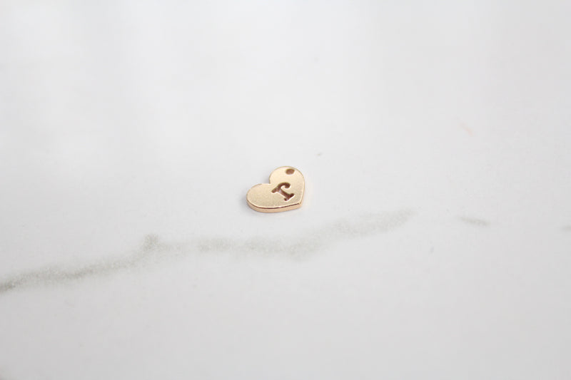 Load image into Gallery viewer, Heart Letter Charm - 14K Gold Filled (Yellow)
