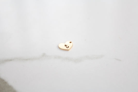 Heart Letter Charm - 14K Gold Filled (Yellow)