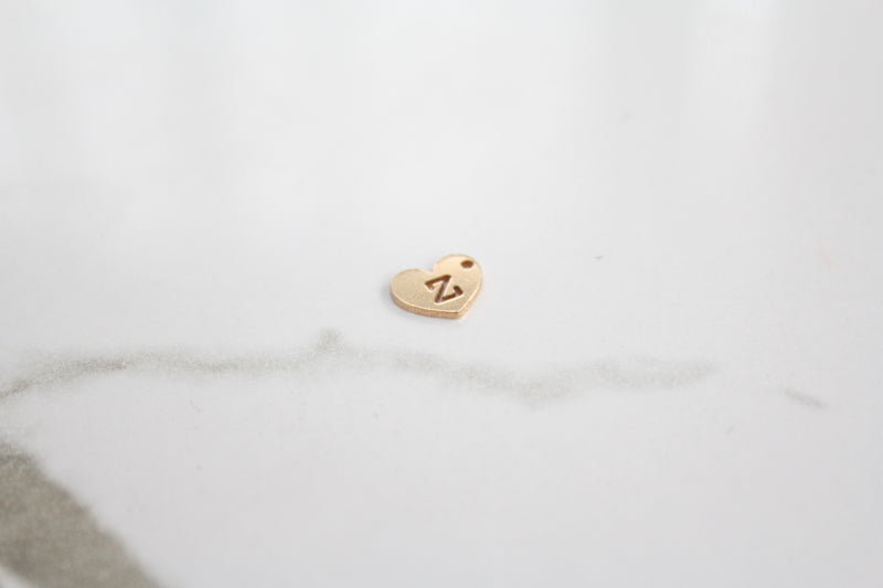 Load image into Gallery viewer, Heart Letter Charm - 14K Gold Filled (Yellow)
