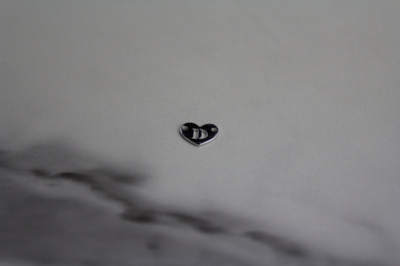 Load image into Gallery viewer, Heart Letter Connector - Sterling Silver
