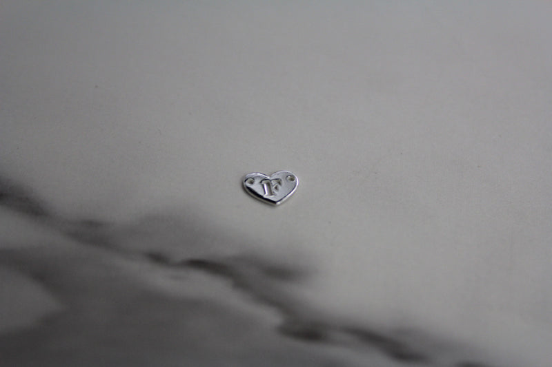 Load image into Gallery viewer, Heart Letter Connector - Sterling Silver
