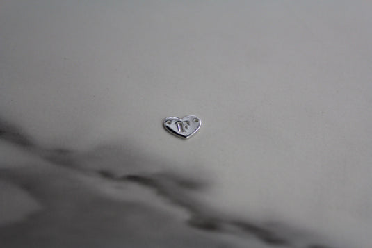 Heart Letter Connector - Sterling Silver