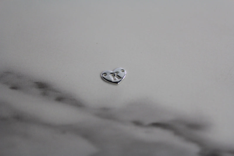 Load image into Gallery viewer, Heart Letter Connector - Sterling Silver
