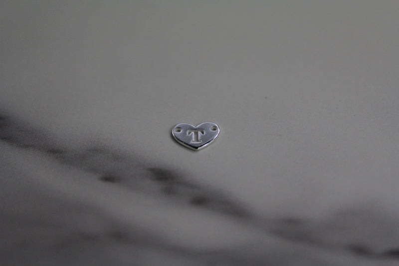 Load image into Gallery viewer, Heart Letter Connector - Sterling Silver
