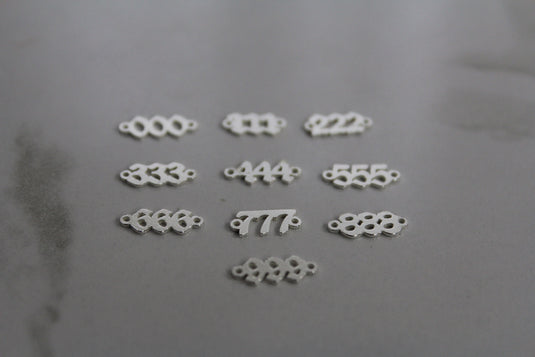 Angel Numbers Connector - Sterling Silver