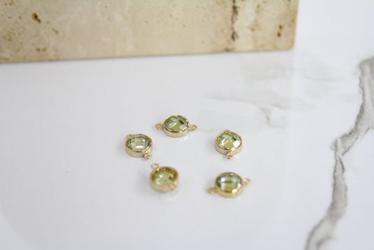 6mm CZ Sage Connector - 14K Gold Filled (Yellow)