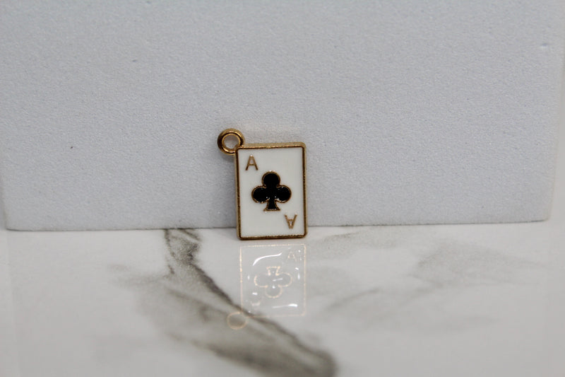 Load image into Gallery viewer, Ace of Clubs Charm - Gold Plated
