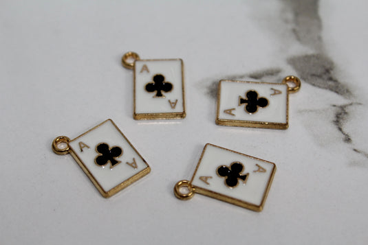 Ace of Clubs Charm - Gold Plated