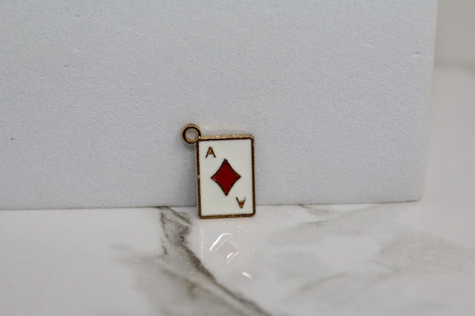 Ace of Diamonds Charm - Gold Plated