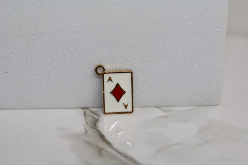 Load image into Gallery viewer, Ace of Diamonds Charm - Gold Plated
