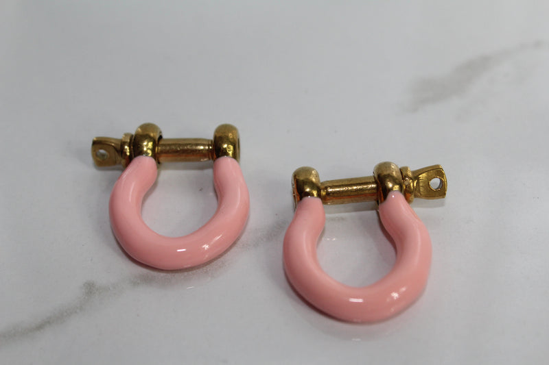 Load image into Gallery viewer, Pink Large Locking Clasp - Gold Plated
