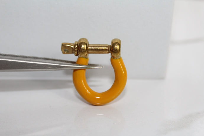 Orange Large Locking Clasp - Gold Plated