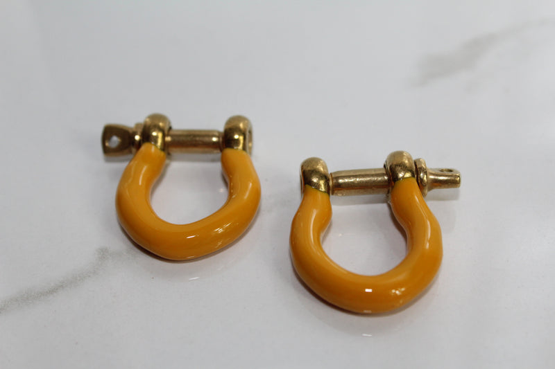 Load image into Gallery viewer, Orange Large Locking Clasp - Gold Plated
