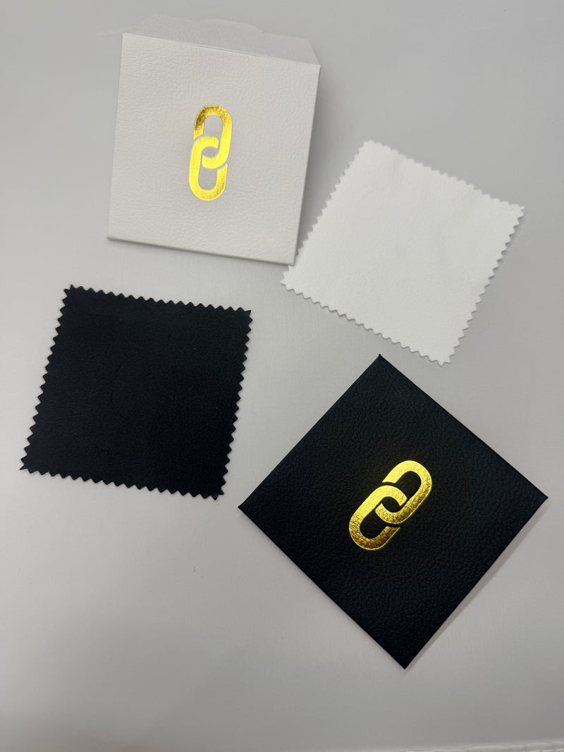 Load image into Gallery viewer, LINKED Microfiber Cleaning Cloth (White)
