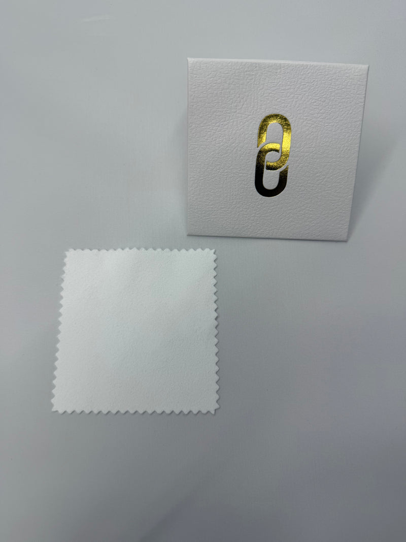 Load image into Gallery viewer, LINKED Microfiber Cleaning Cloth (White)
