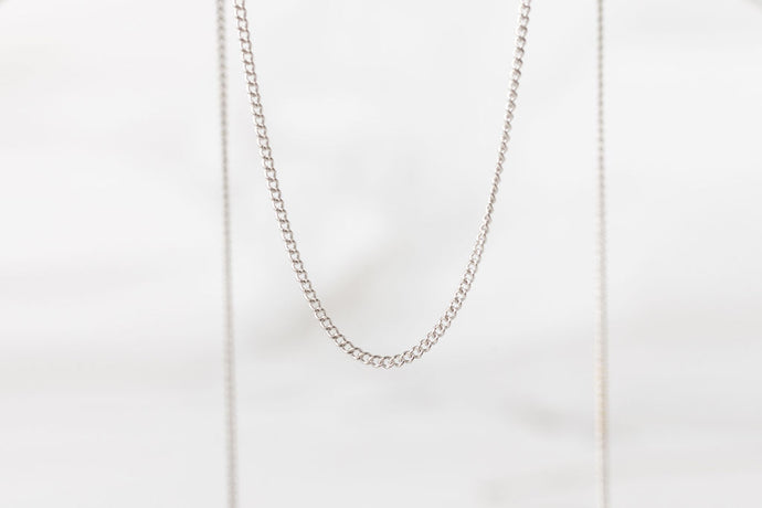 White Gold  Gold Chain  Gold  Curb LInk Chain  curb  14k gold chain  14k Gold