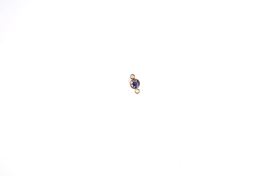 3mm 18K Gold PVD Stainless Steel Birthstone Connector