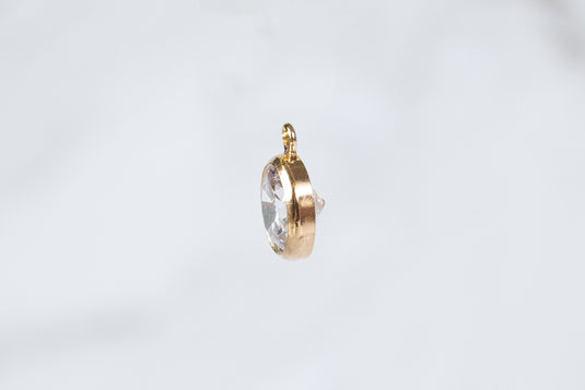 6mm Cubic Zirconia Charm - 14K Gold Filled (Yellow)