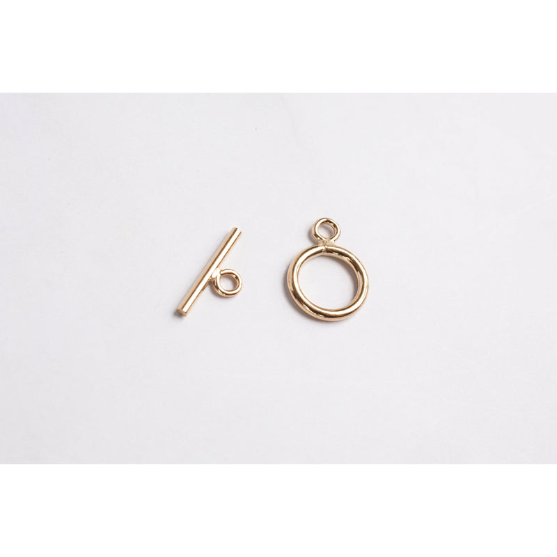 Load image into Gallery viewer, 9mm Gold Filled Simple Toggle Clasps (set)
