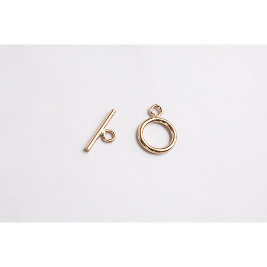 9mm Gold Filled Simple Toggle Clasps (set)