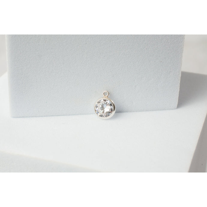 Sterling Silver  Silver  cubic zirconia  cubic ziconia  charm