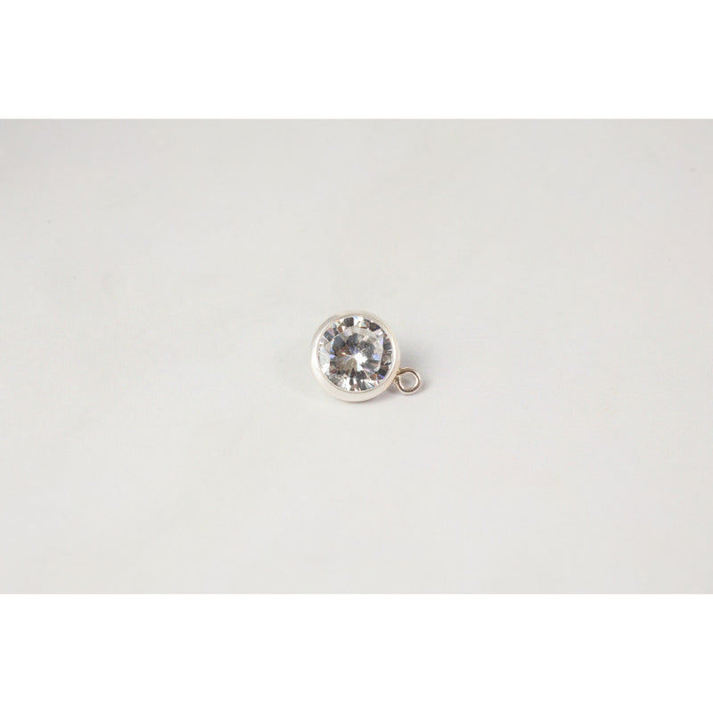 Load image into Gallery viewer, Cubic Zirconia Charm - Sterling Silver
