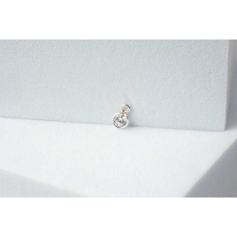 Load image into Gallery viewer, Sterling Silver  Silver  cubic zirconia  cubic ziconia  charm
