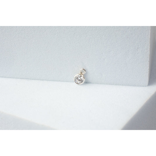 Sterling Silver  Silver  cubic zirconia  cubic ziconia  charm
