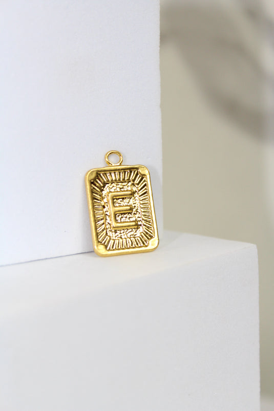 Framed Letter Charm - Gold Plated