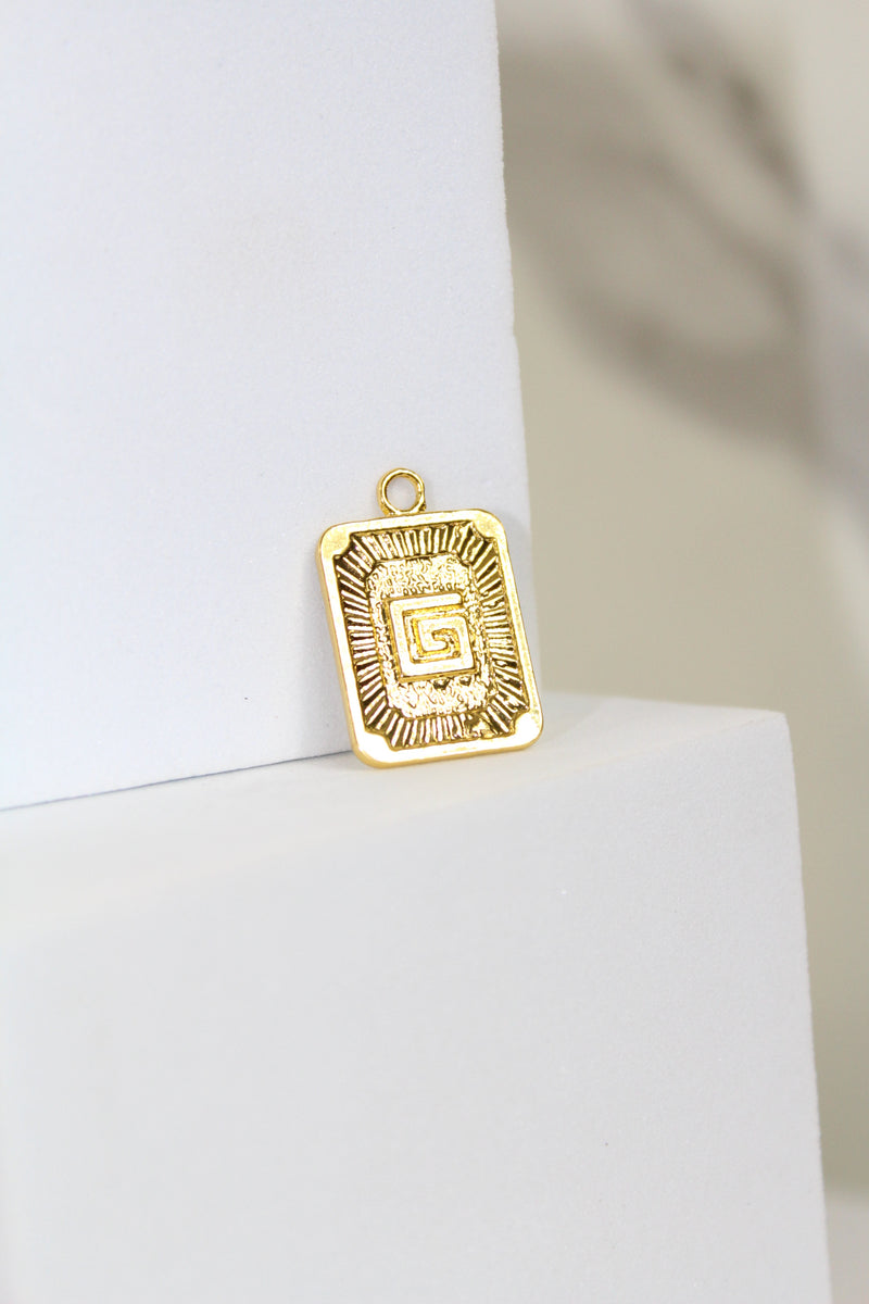 Load image into Gallery viewer, Framed Letter Charm - Gold Plated
