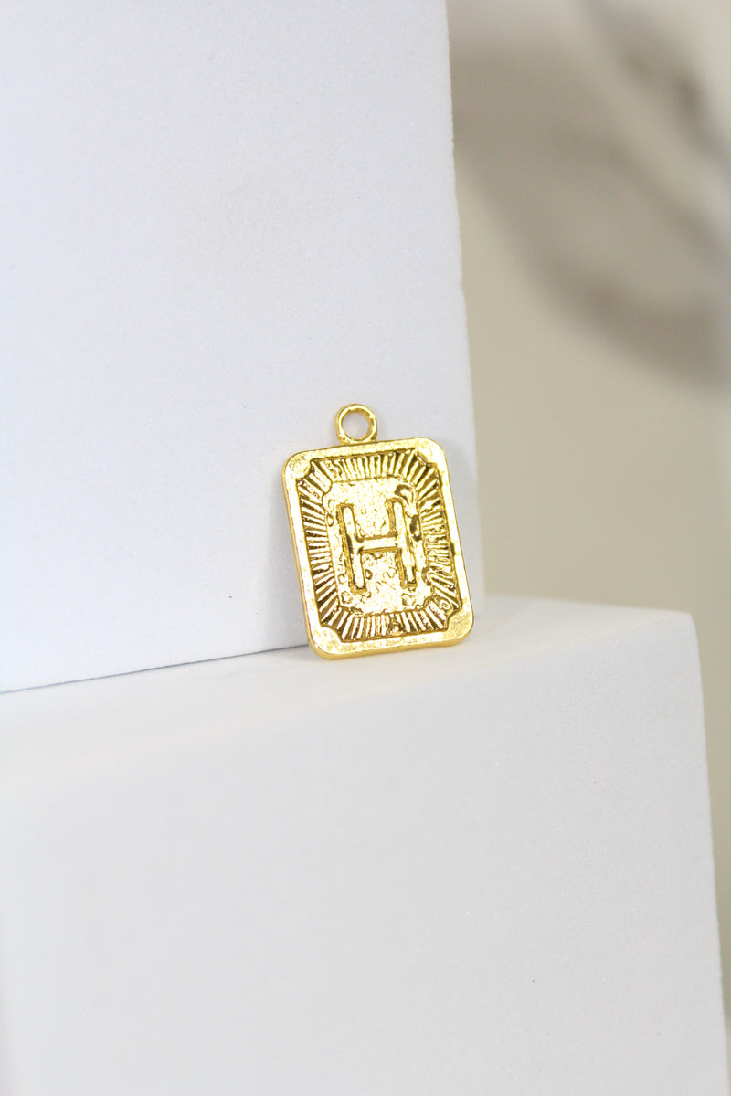 Load image into Gallery viewer, Framed Letter Charm - Gold Plated
