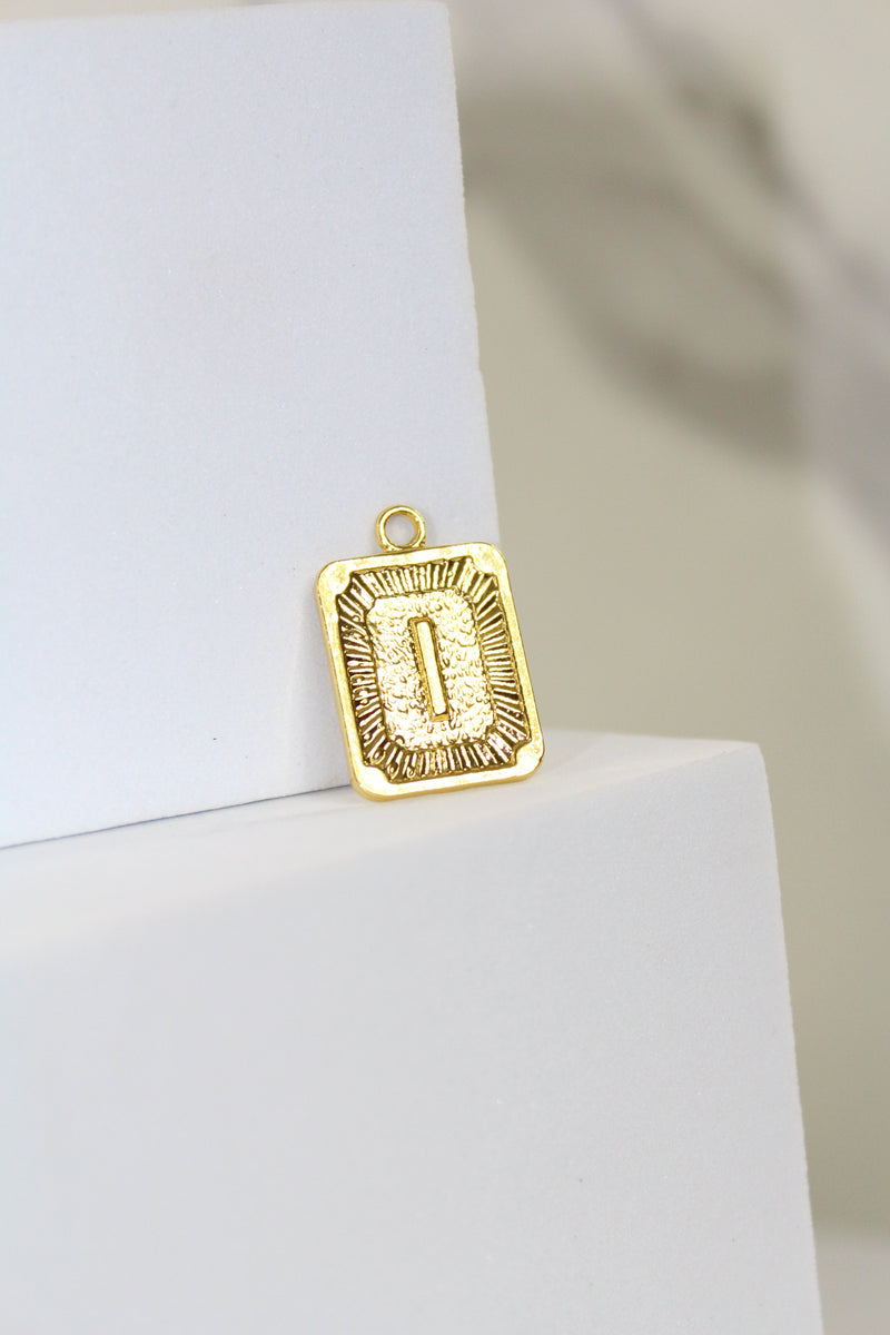 Load image into Gallery viewer, Framed Letter Charm - Gold Plated
