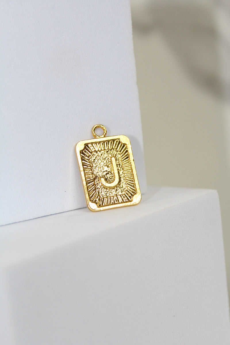 Load image into Gallery viewer, Framed Letter Charm - Gold Plated
