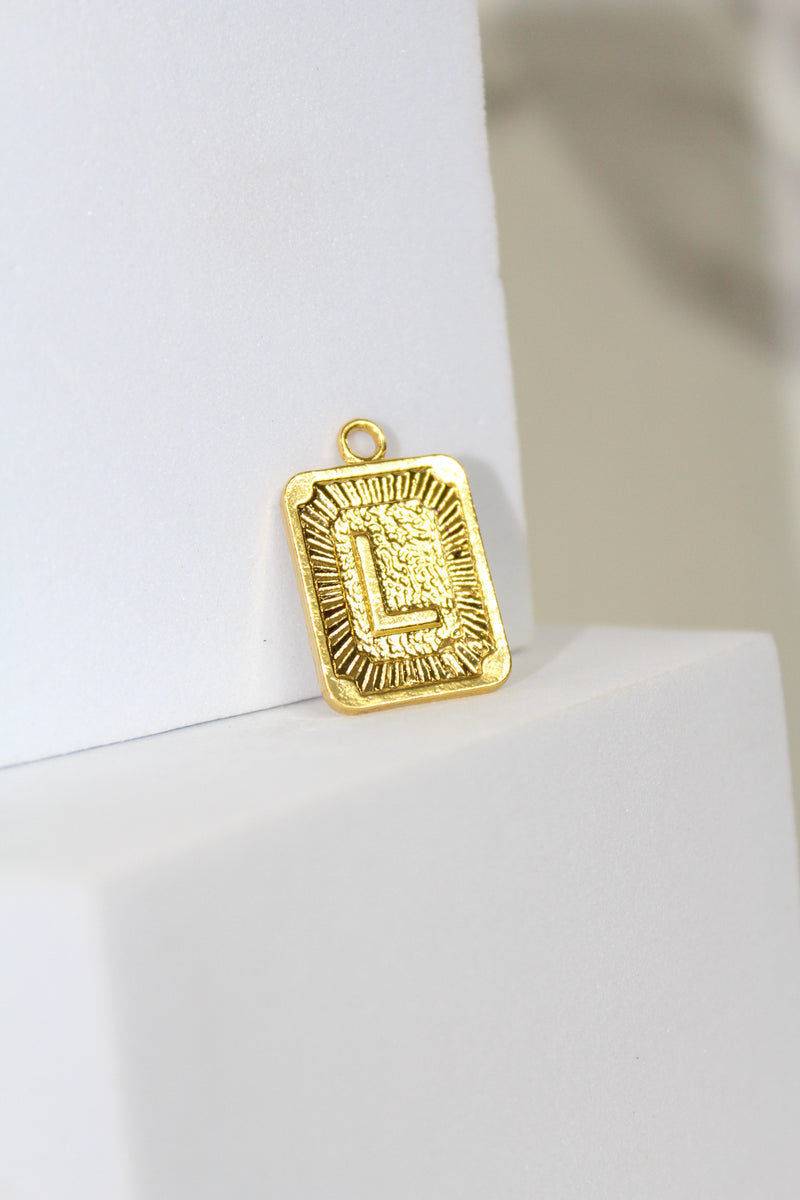 Load image into Gallery viewer, Framed Letter Charm - Gold Plated
