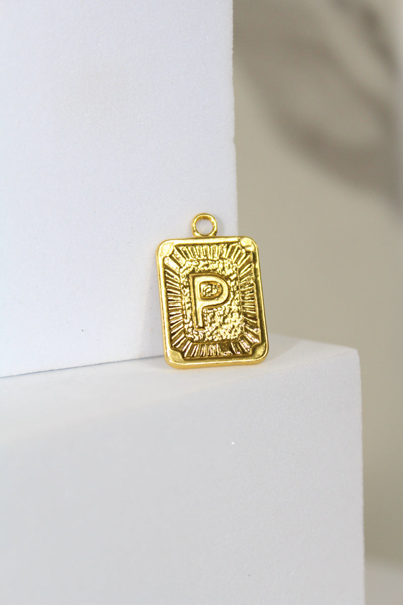 Load image into Gallery viewer, Framed Letter Charm - Gold Plated
