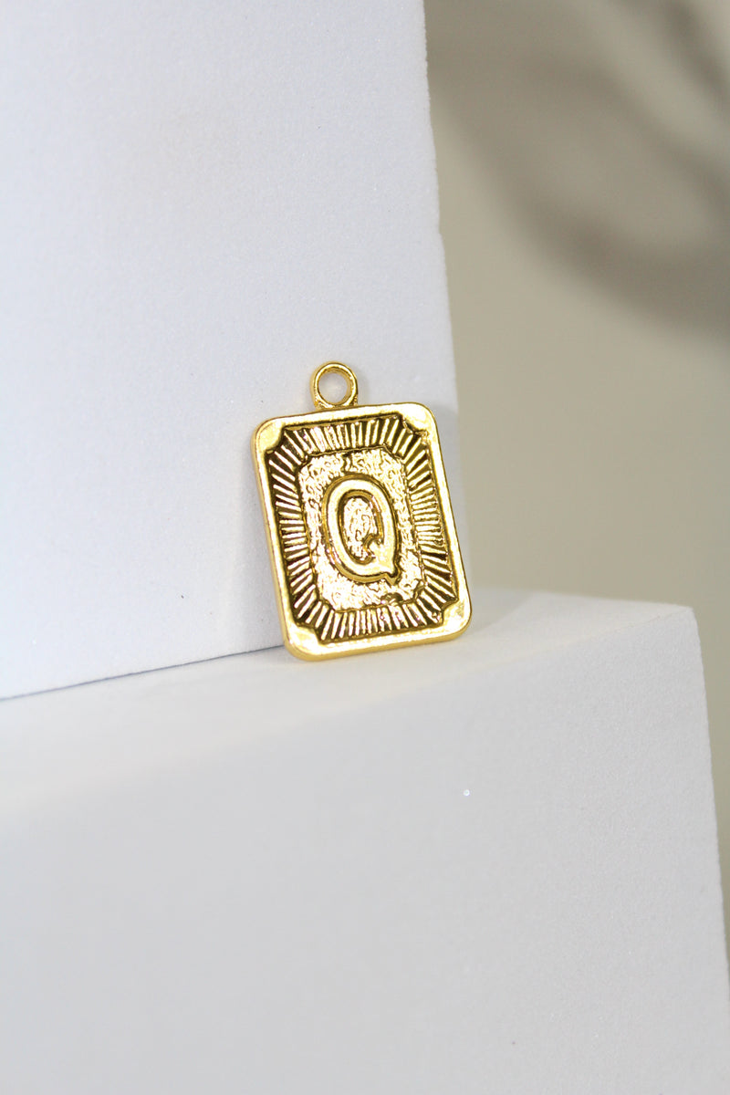 Load image into Gallery viewer, Framed Letter Charm - Gold Plated
