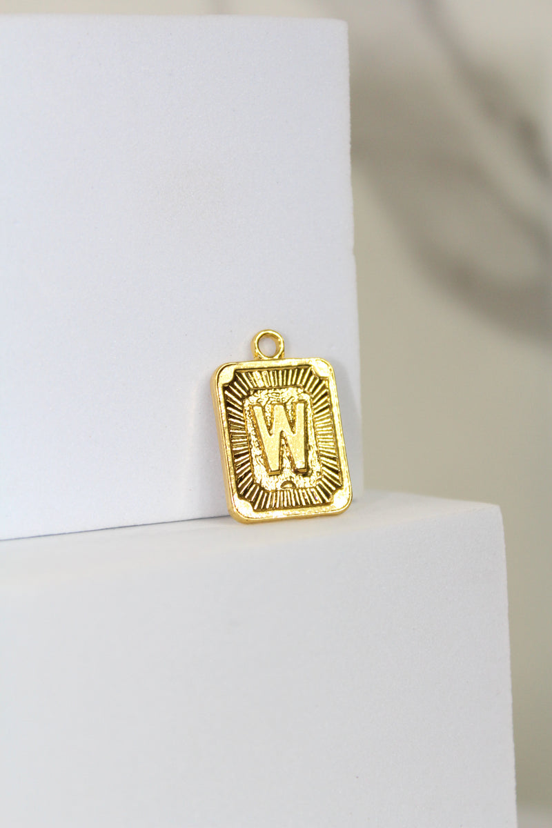 Load image into Gallery viewer, Framed Letter Charm - Gold Plated
