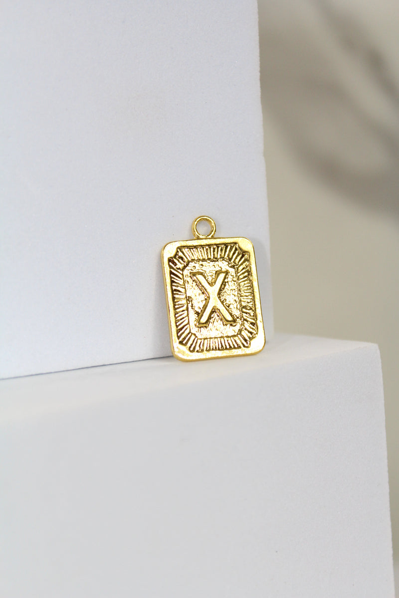 Load image into Gallery viewer, Framed Letter Charm - Gold Plated
