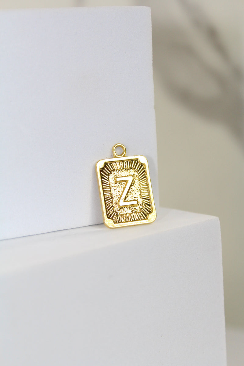 Load image into Gallery viewer, Framed Letter Charm - Gold Plated
