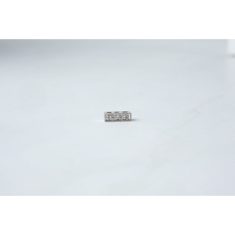 Load image into Gallery viewer, Sterling Silver  Silver  Plated  cubic zirconia  charm
