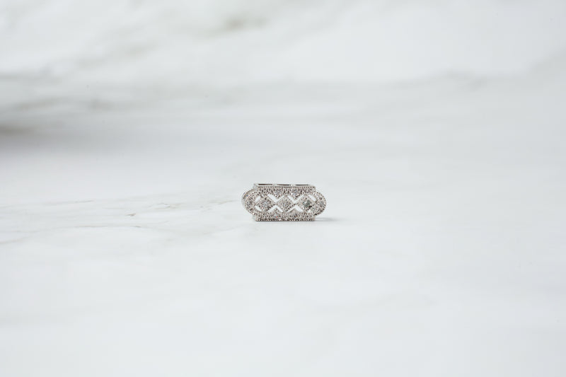 Load image into Gallery viewer, Sterling Silver  Silver  Plated  cubic zirconia  charm

