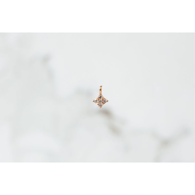 Load image into Gallery viewer, Rose Gold  Rose Color  Rose  Gold Filled  cubic zirconia  charm
