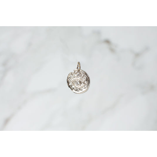Sterling Silver Eye Pendant With CZ