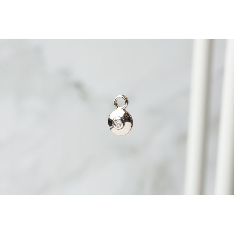 Load image into Gallery viewer, Sterling Silver  Silver  Plated  pendant  cubic zirconia  charm
