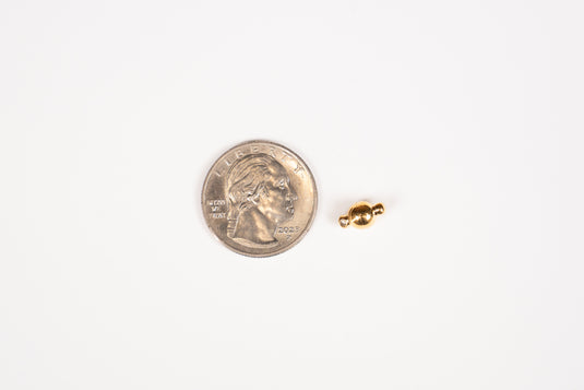 Round Magnetic Clasp - 18K Gold PVD