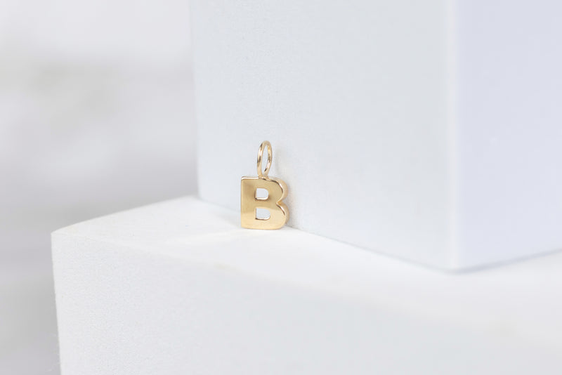 Load image into Gallery viewer, Yellow Gold  Letter Y  charm  14k Gold
