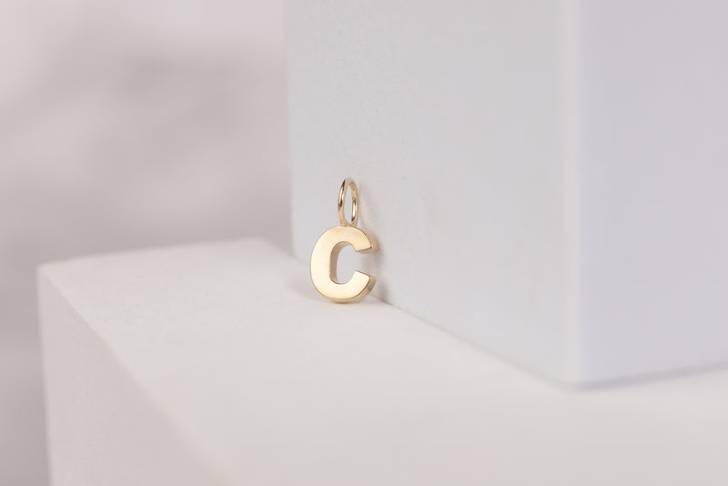 Load image into Gallery viewer, Yellow Gold  Letter Y  charm  14k Gold

