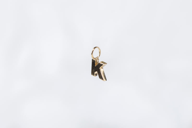 Load image into Gallery viewer, Yellow Gold  Letter H  charm  14k Gold
