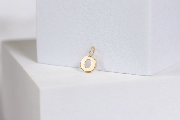 Yellow Gold  Letter H  charm  14k Gold